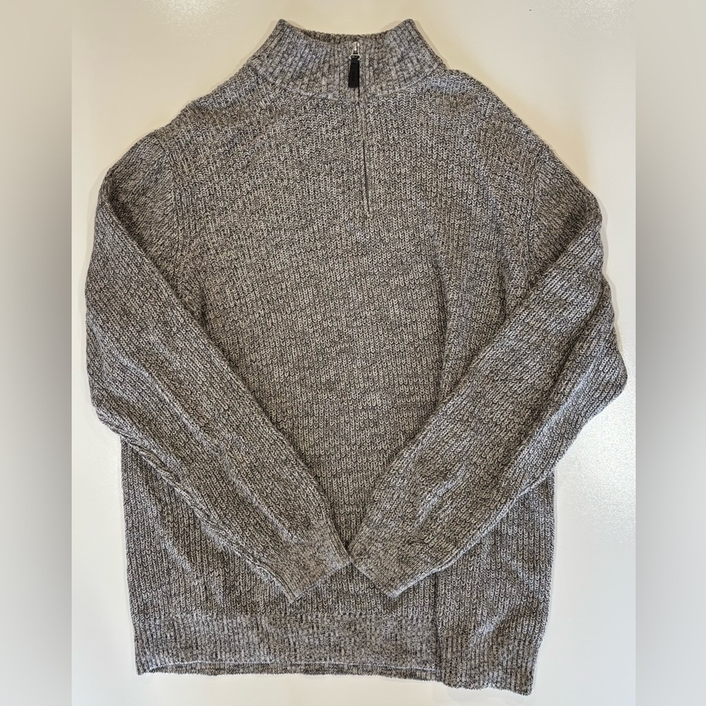 Old Navy Men's Charcoal Zip-Up Sweater